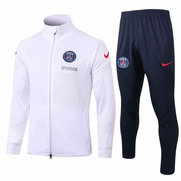 Survetement Football Paris Saint Germain 2020-21 Blanc Noir